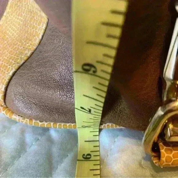 Rebecca Minkoff Satchel. Two Toned. Leather Tan and Brown color. - Picture 7 of 14